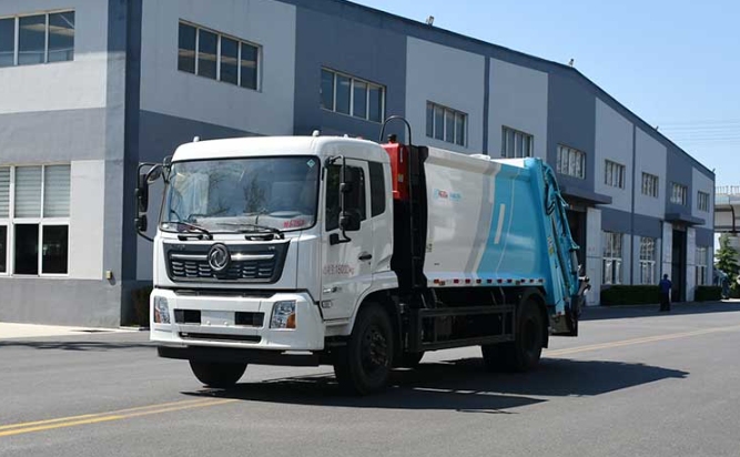 High-capacity waste trucks enabling rapid, efficient urban disposal